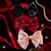 Black, red and pink bow hair accessories for girls, cute and sweet headwear and hair clips Specification image